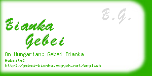 bianka gebei business card